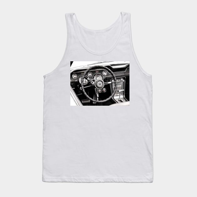 Steering Wheel Classic Car Tank Top by Beate Gube